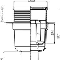 Трап канализационный вертикальный АНИ TA5702 100 мм, выпуск 50 мм