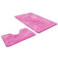 Набор ковриков для ванной и туалета SHAHINTEX розовый