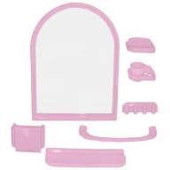Набор для ванной комнаты  "ЕЛЕНА" розовый
